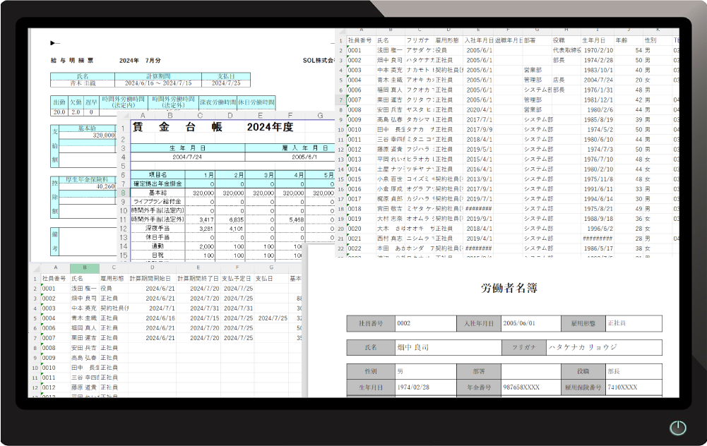 人事の各種帳票